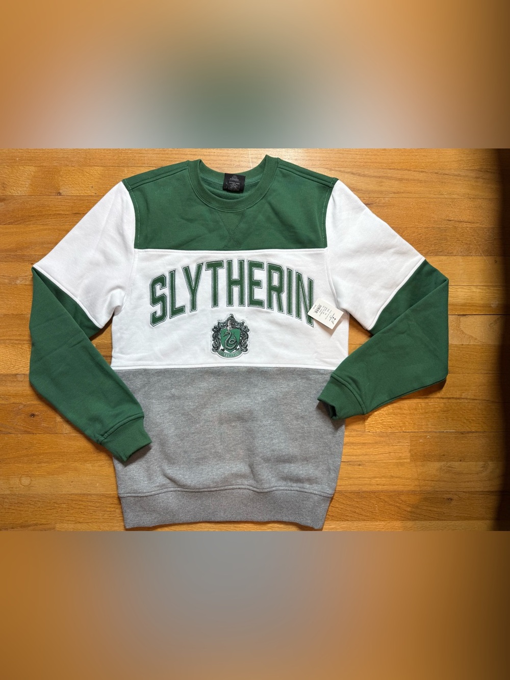 Harry Potter Universal Studios Slytherin Color Block Crew neck Sweatshirt